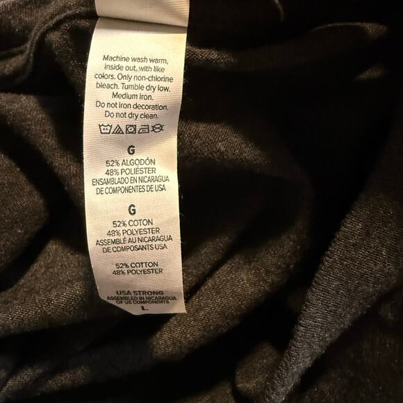 Merry Christmas Long Sleeve Graphic Tee, Buffalo Plaid & Leopard Trees, Large - Picture 4 of 6